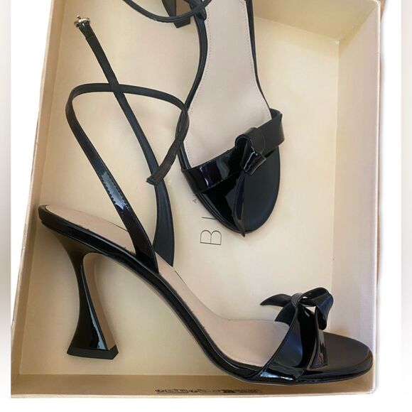 ALEXANDRE BIRMAN CLARITA BELL 85 PATENT SANDALs Black Heels bow shoes Revolve 8 - Picture 15 of 15